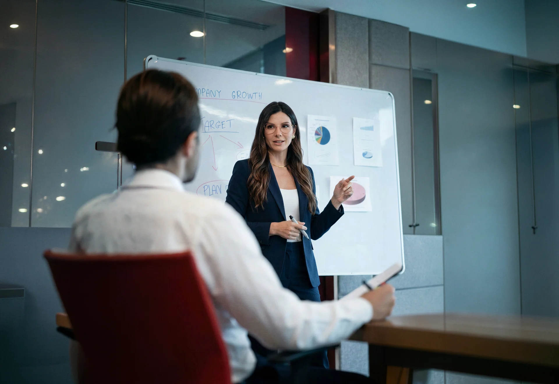 Business executives participating business meeting 1